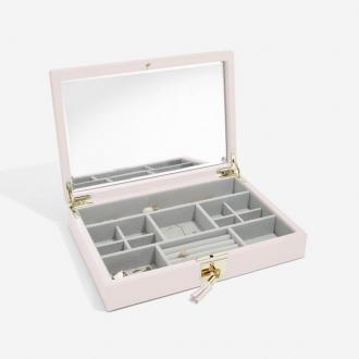 Kožená šperkovnica DELUX BLOSSOM PINK - box na kľúčik - pink
