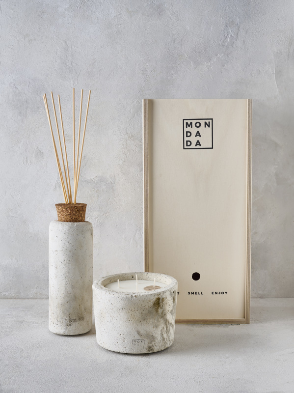 Urban Giftset Candle Small + Diffuser - Ecru