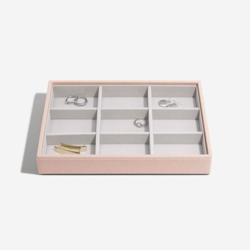 CLASSIC šperkovnica Blush Pink / box na doplnkové držiaky na náušnice a náhrdelníky
