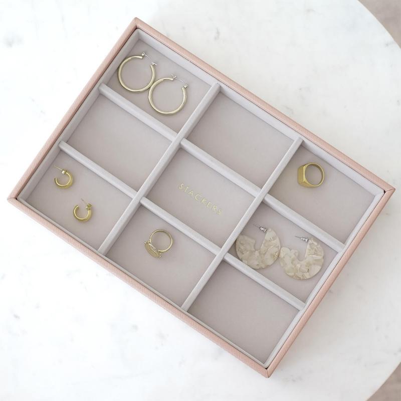 CLASSIC šperkovnica Blush Pink / box na doplnkové držiaky na náušnice a náhrdelníky