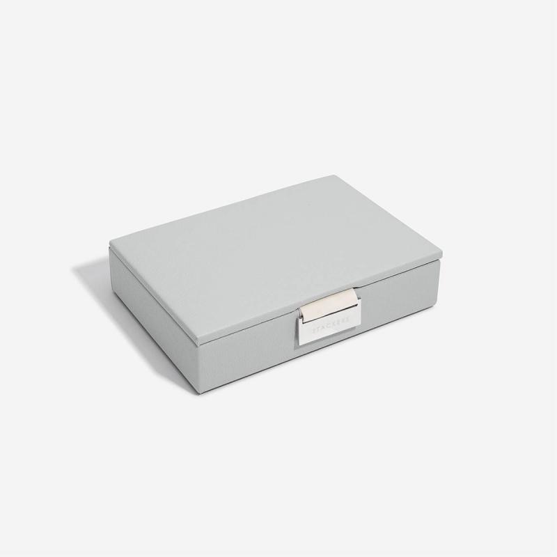 Šperkovnica Stackers MINI Grey Pebble / vrchný uzatvárateľný box